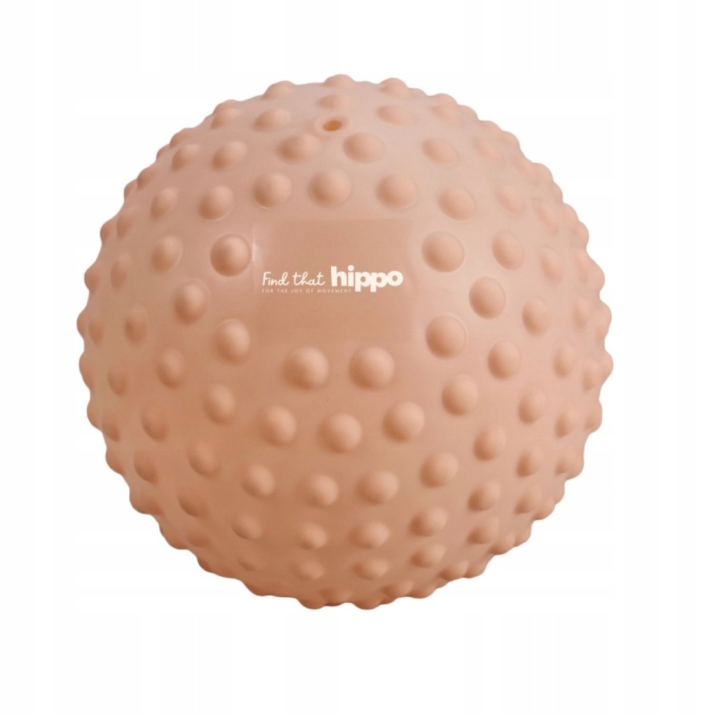 Duża piłka sensoryczna z wypustkami Find that Hippo 20 cm Piaskowa