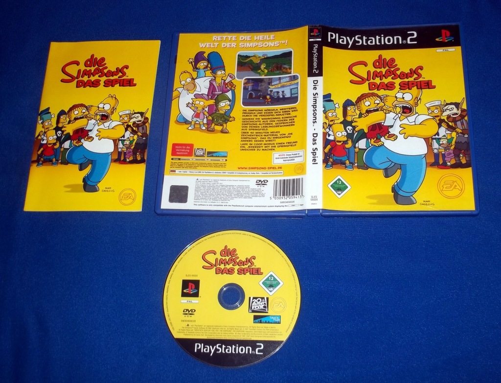 DIE SIMPSONS DAS SPIEL PlayStation 2 (PS2) pudełkowa