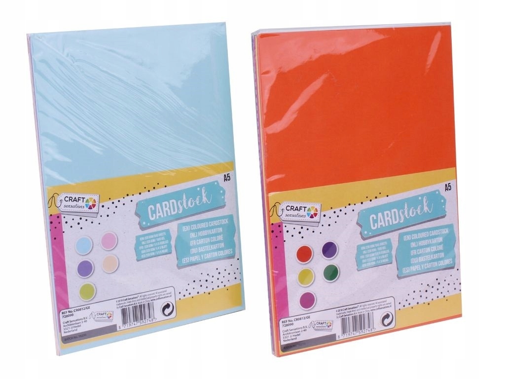 Papier kolorowy A5 Craft Sensations 50 arkuszy 220 g/m²