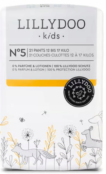 LILLYDOO Pieluchomajtki Rozmiar 5 (12-17kg) 21 sztuk