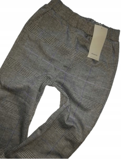 RESERVED joggery spodnie dziewczęce 128 kratka