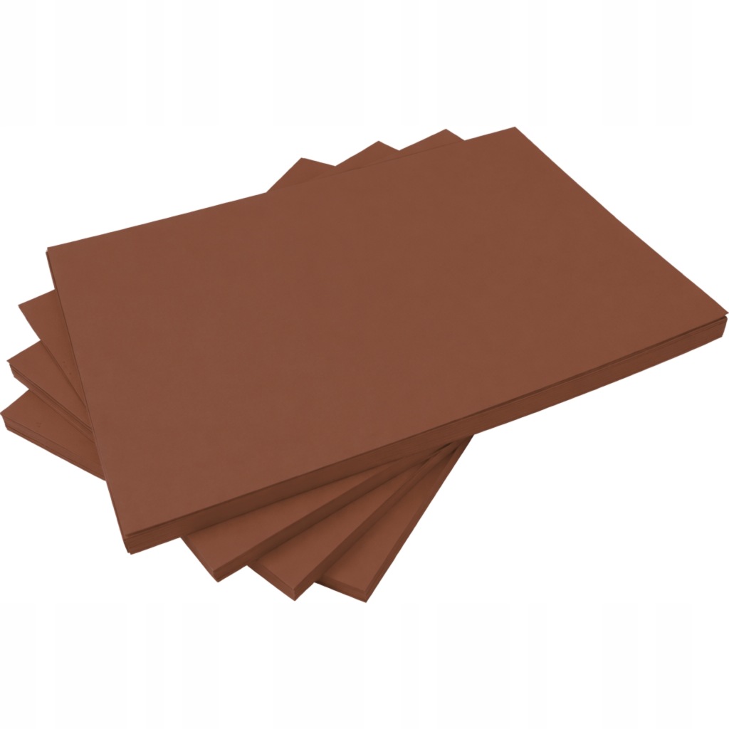 PAPIER BRĄZOWY KOLOROWY TECHNICZNY WYCINANKA A4 160g/m2 50 KARTEK