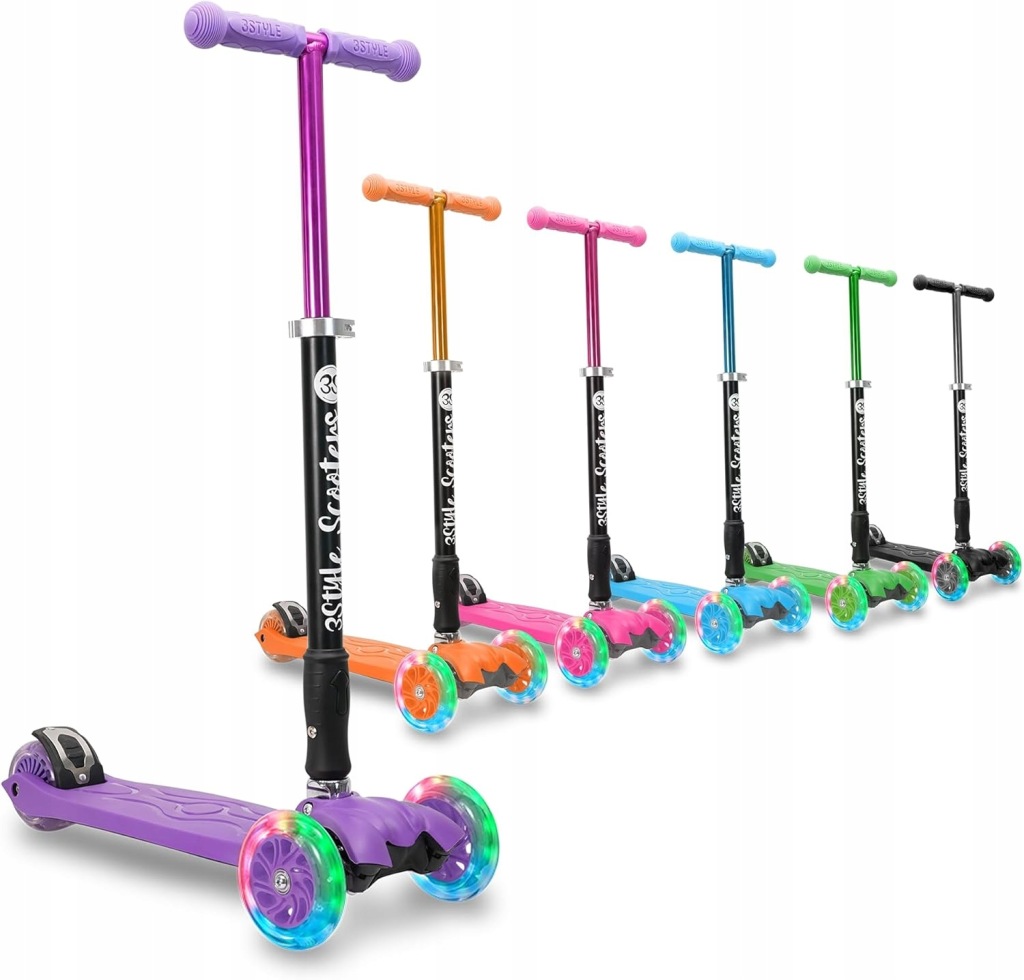 Hulajnoga trzykołowa 5 lat -3 Style Scooters fioletowa używana