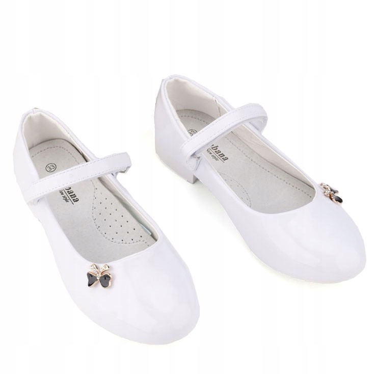BIAŁE BALERINKI BUTY KOMUNIJNE balerinki skóra ekologiczna rozmiar 26