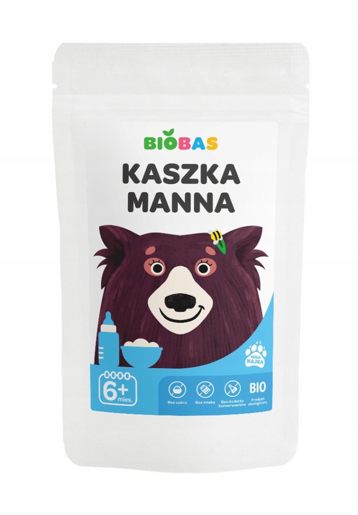 Kaszka manna BIO bezmleczna bez cukru ekologiczna bez GMO 200 g / BioBas