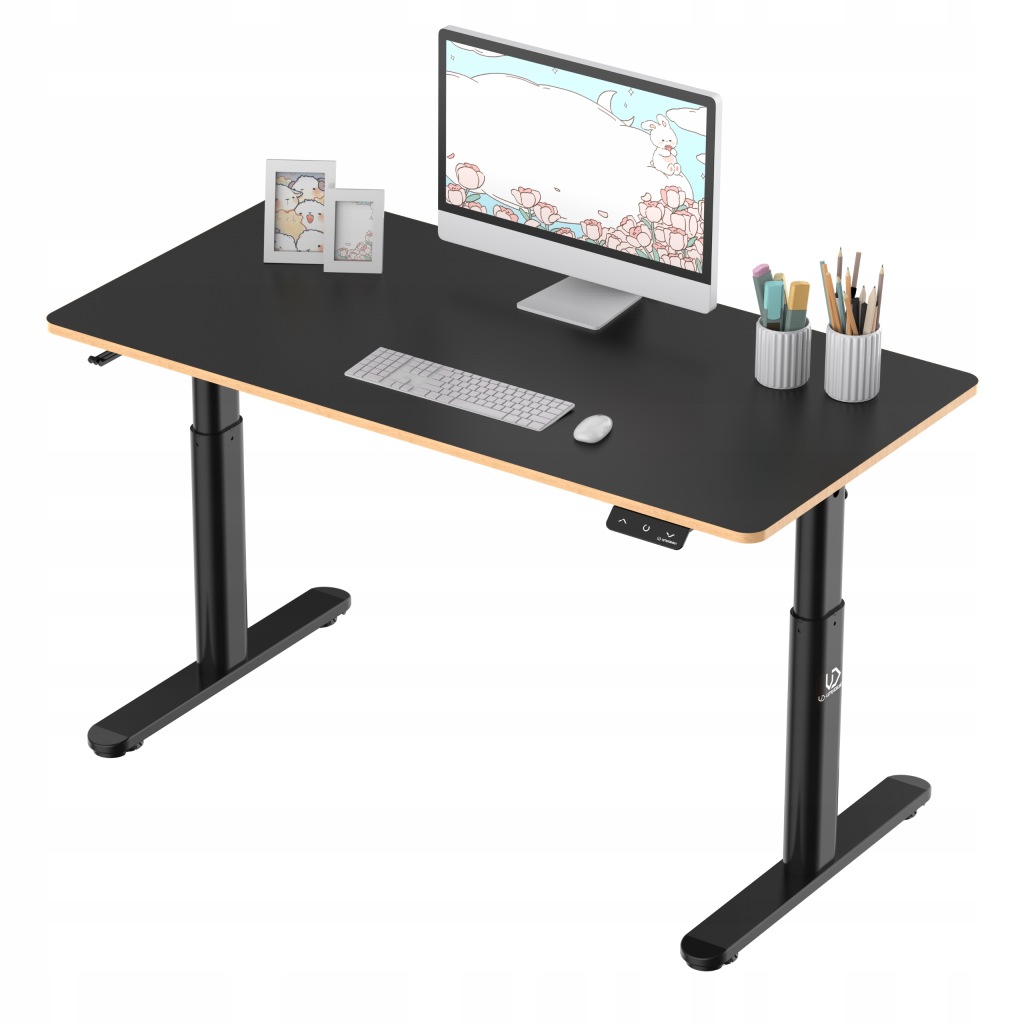Biurko gamingowe Ultradesk Pulsar 120cm czarne regulacja elektryczna
