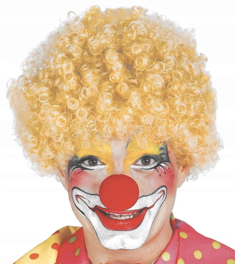 Guirca peruka włosy krótkie blond afro