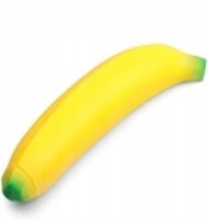 Gniotek antystresowy z zapięciem - Banan