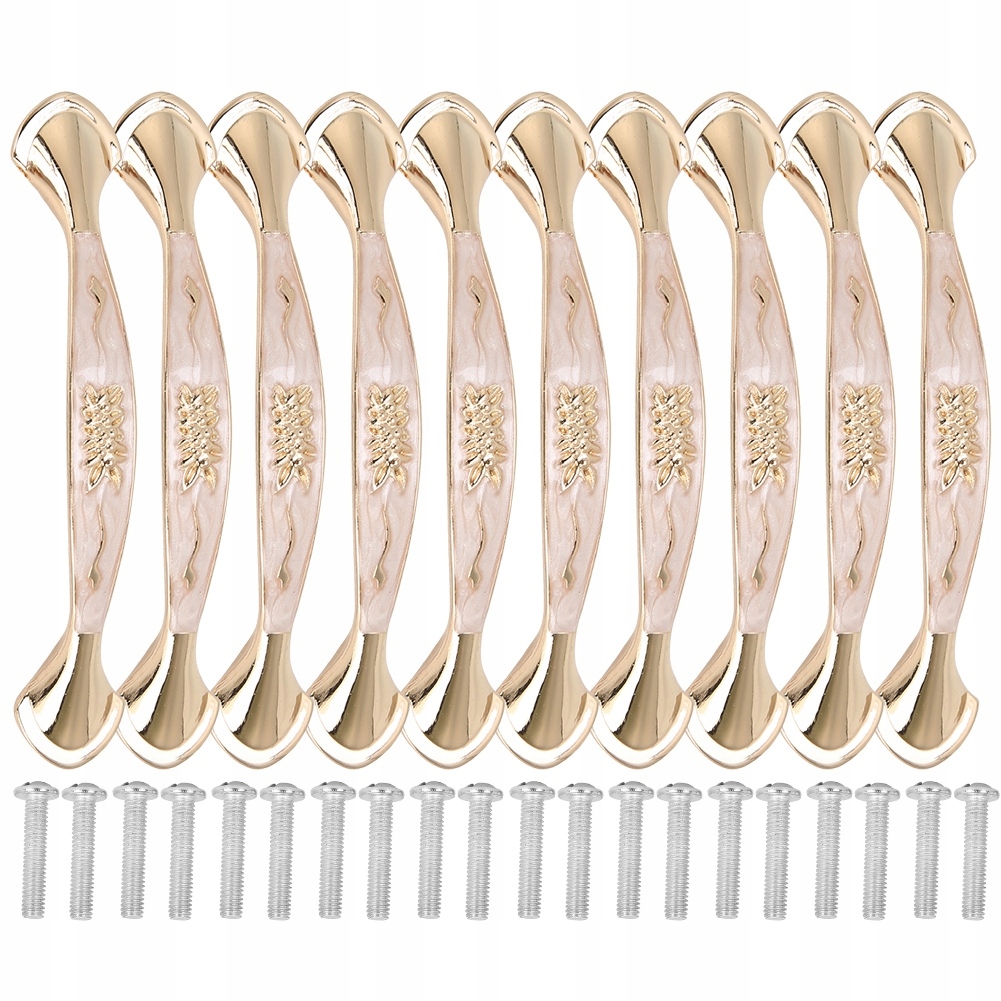 10 zestawów drzwi Pull Burst White ty styl szuflady biurowej 95