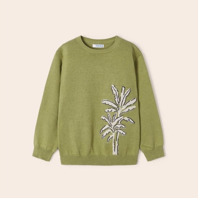 Sweter chłopięcy Mayoral 3347 bawełna zielony r104