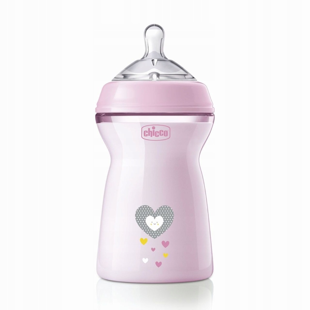 Butelka Chicco Natural Feeling różowa 330 ml