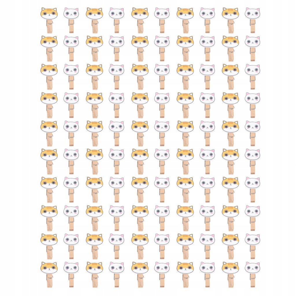 100pcs kota szpilki ubrania urocze kreskówkowe buk z drewna CH