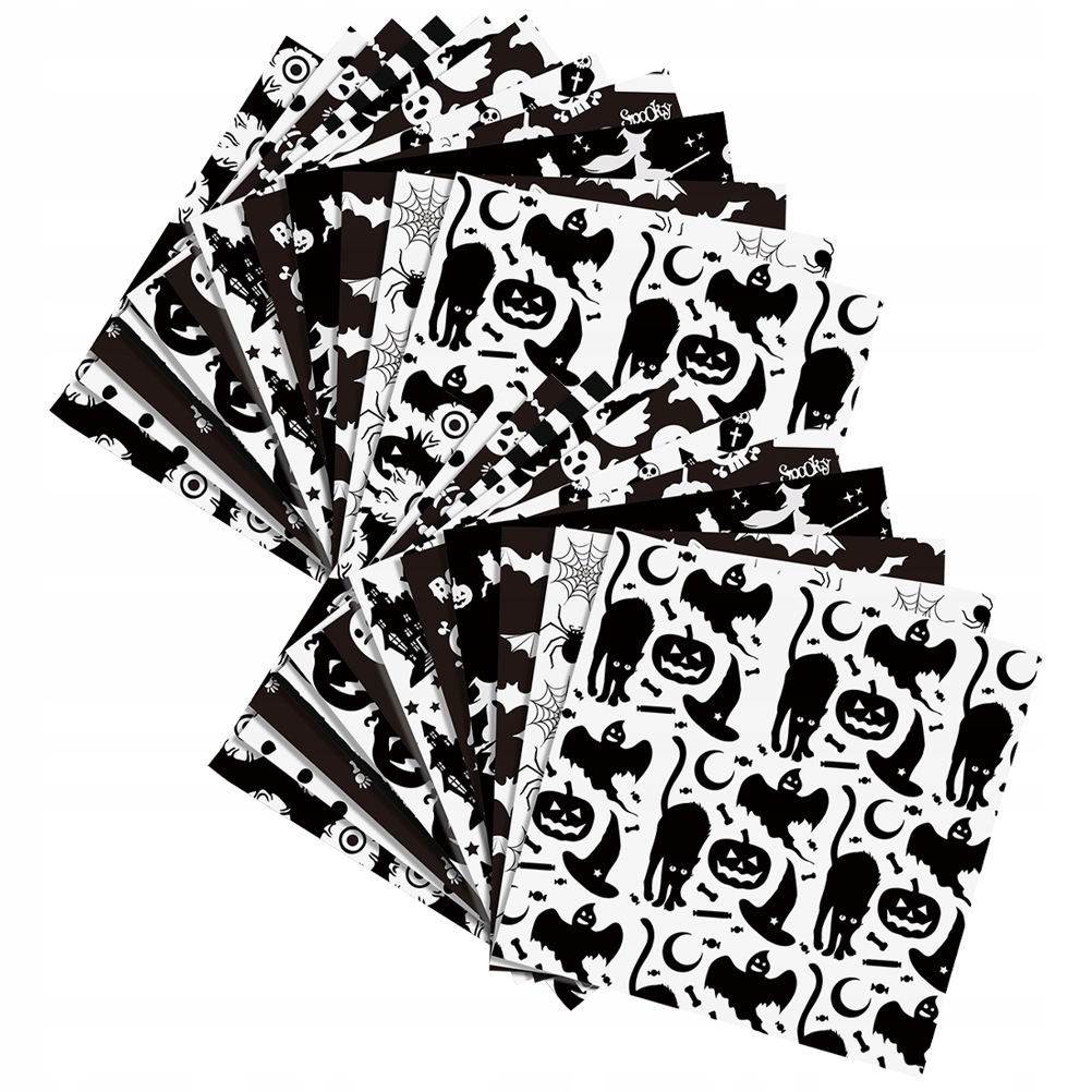 PAPIER DO SCRAPBOOKINGU HALLOWEEN - 24 ARKUSZE - DO RĘKODZIEA