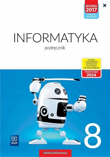 OKŁADKA NA PODRĘCZNIK DO INFORMATYKI KLASA 8 WYDAWNICTWO WSIP