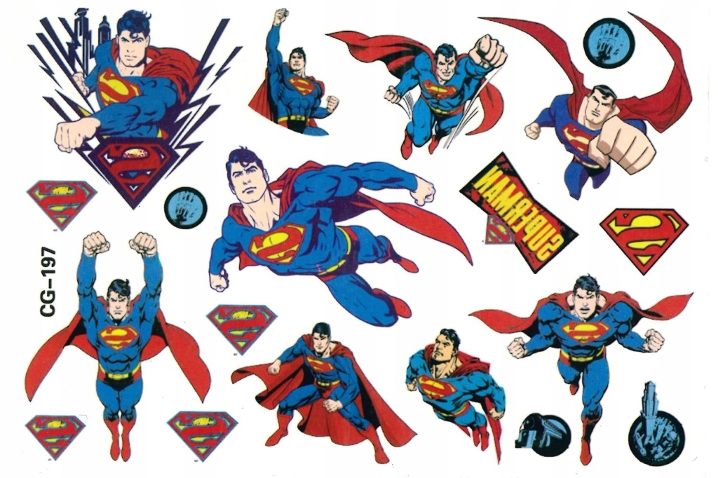 Tatuaże zmywalne dla dzieci SUPERMAN CG197
