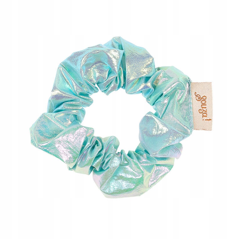 SOUZA Gumka do włosów scrunchy niebieski metalik Elea