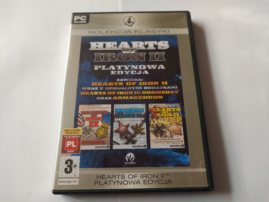 Hearts of Iron II 2 Platynowa Edycja Doomsday Armageddon Polskie Wydanie Polska Wersja PC