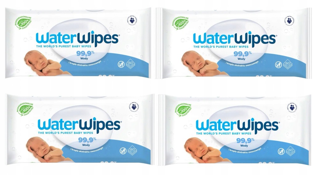 WaterWipes BIO chusteczki nawilżane 4 x 60 szt.