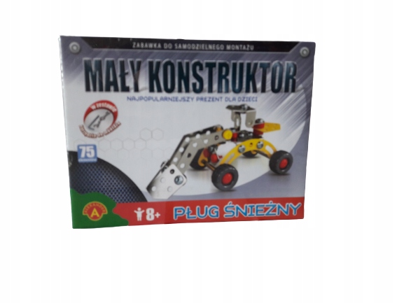 MAŁY KONSTRUKTOR METALOWY PŁUG ŚNIEŻNY 75el. w pudełku (GXP-535810)