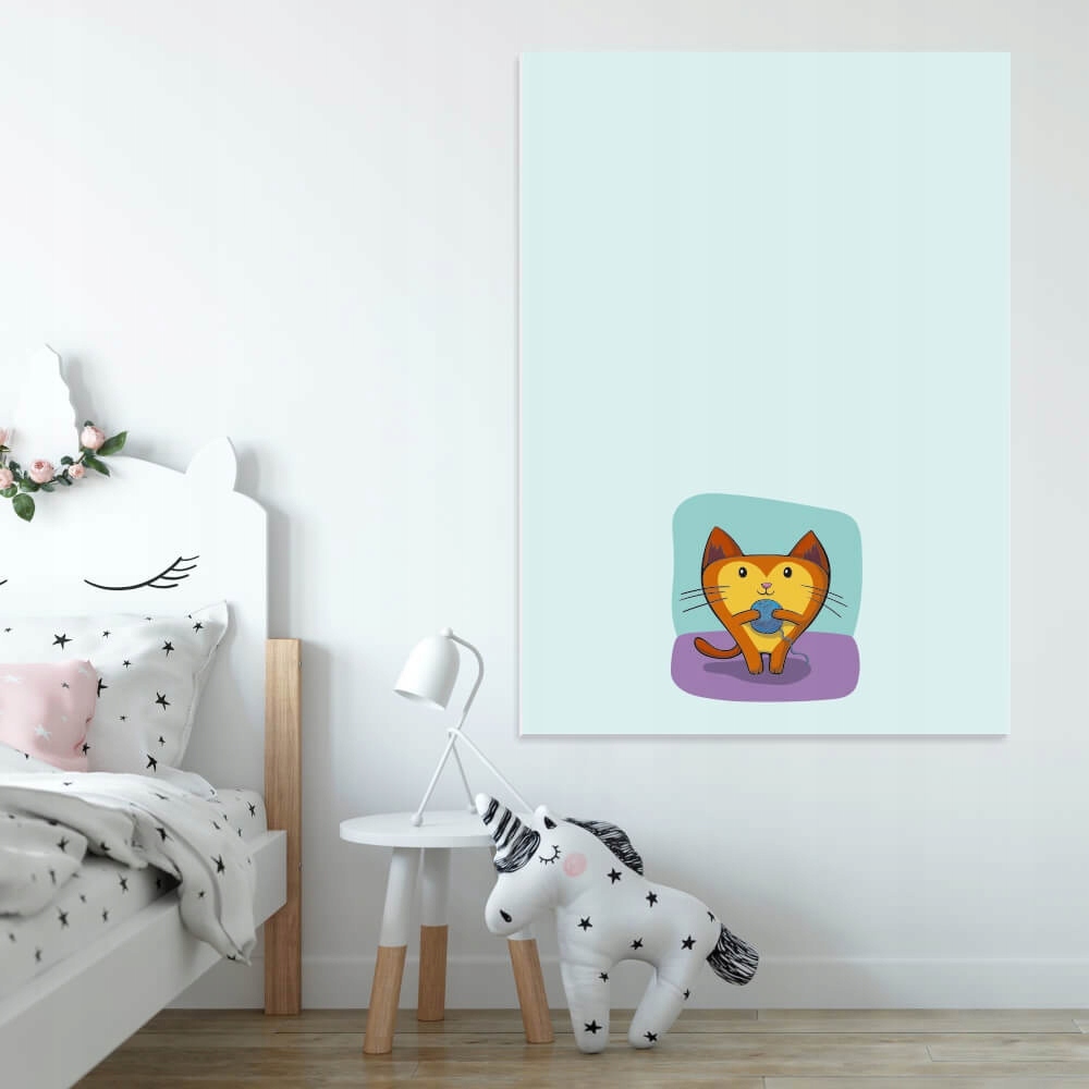Tablica magnetyczna suchościeralna dla dzieci kot 466 50x70cm PCV