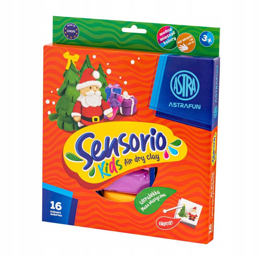 Masa plastyczna Astrafun Sensorio Kids 16 kolorów Astra zabawka