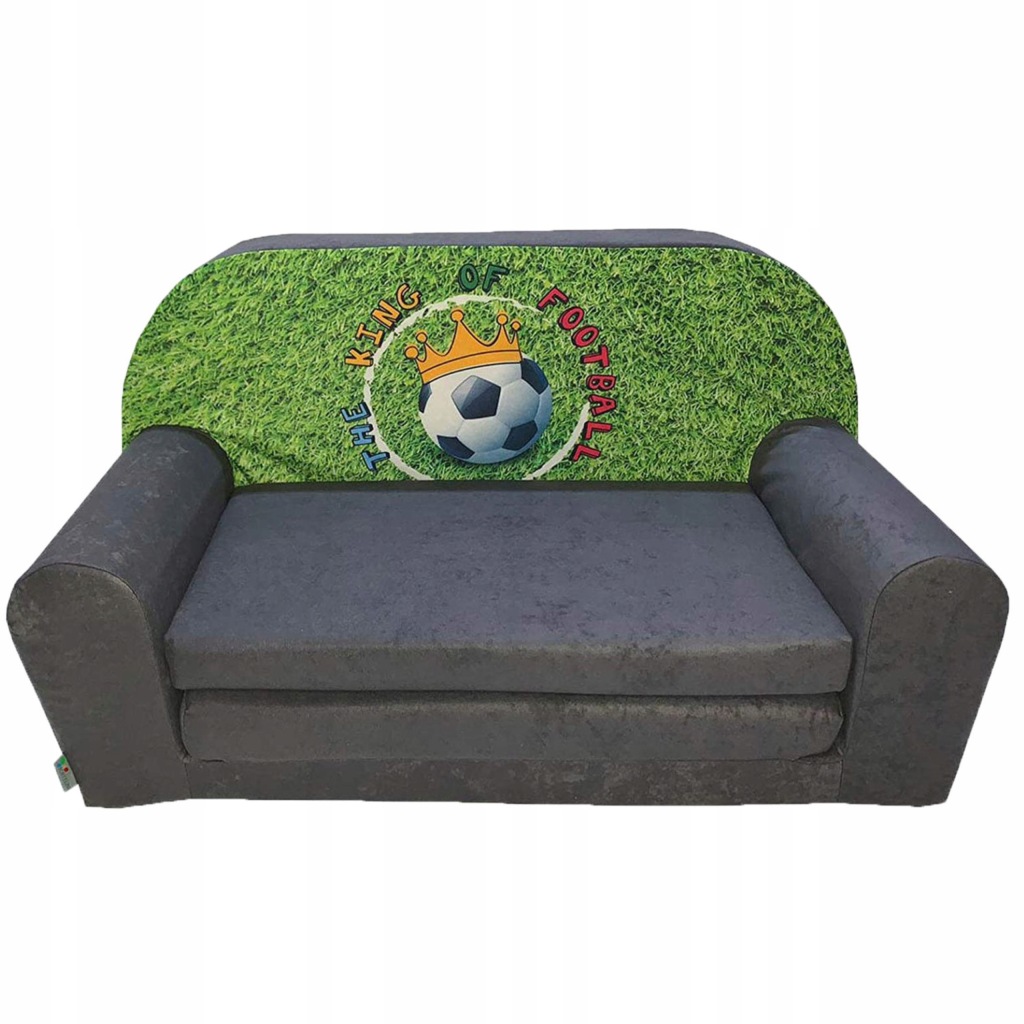 Sofa Galeriatrend MAŁA SOFKA DZIECIĘCA PIŁKA 75 x 104 cm tkanina zielony