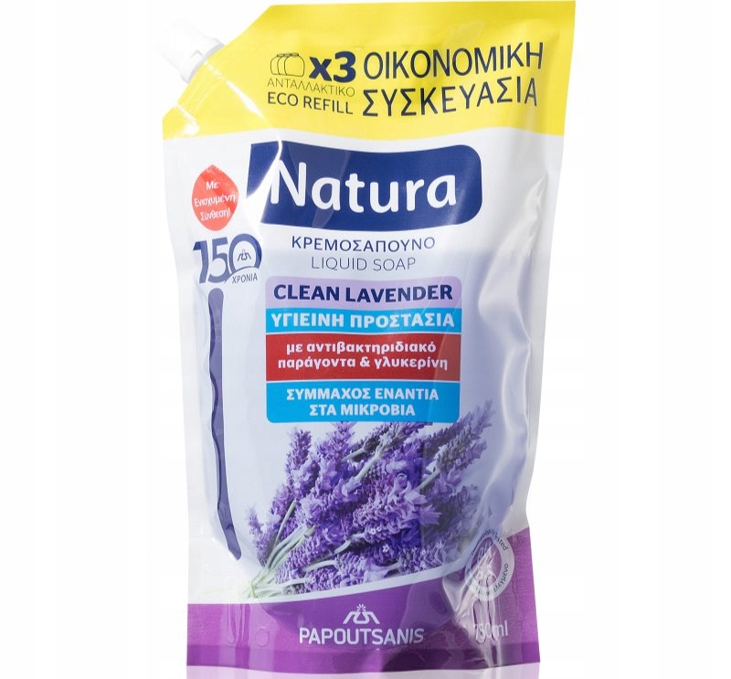 PAPOUTSANIS Natura Clean Lavender mydło w płynie 750 ml
