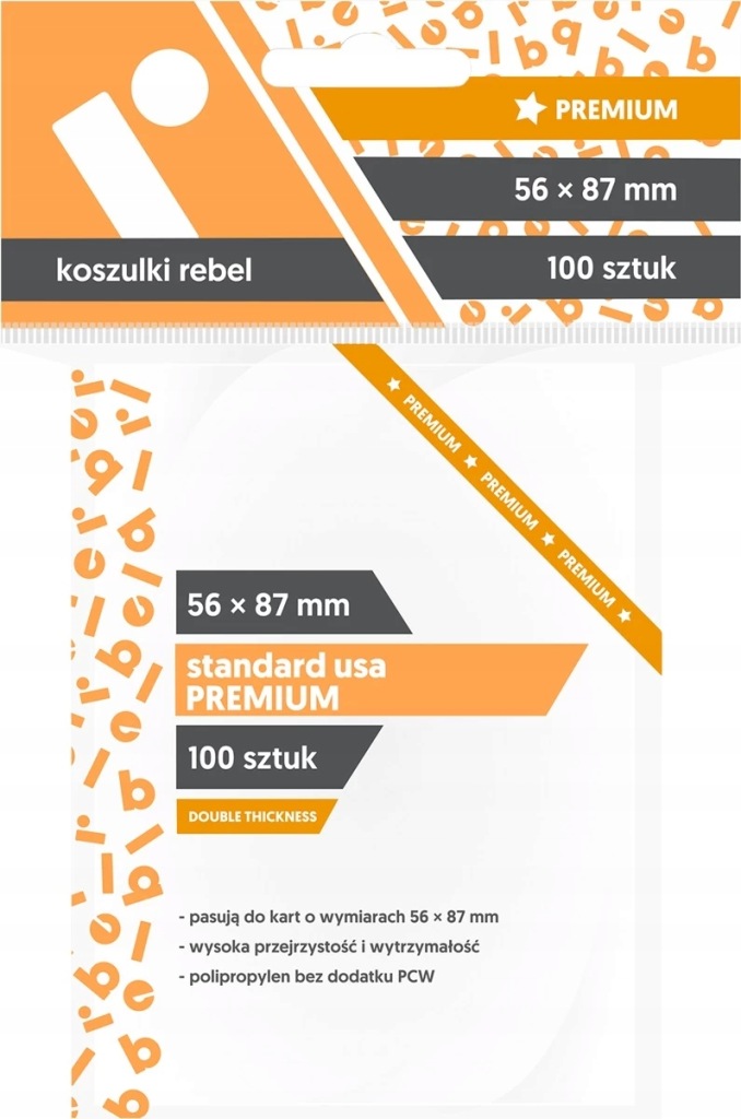 Rebel koszulki na karty (56x87 mm) "Standard USA Premium"