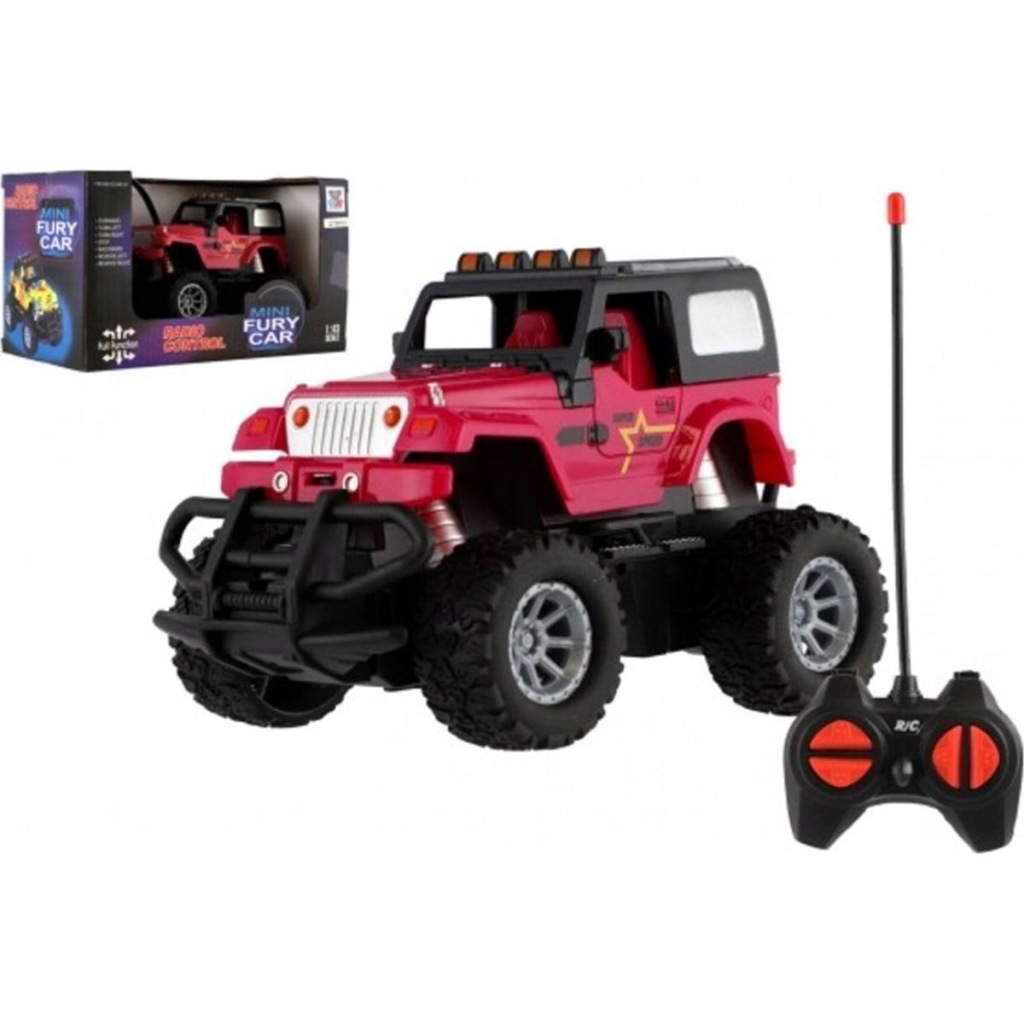 Teddies Auto RC terenowe turkusowe 14 cm czerwone