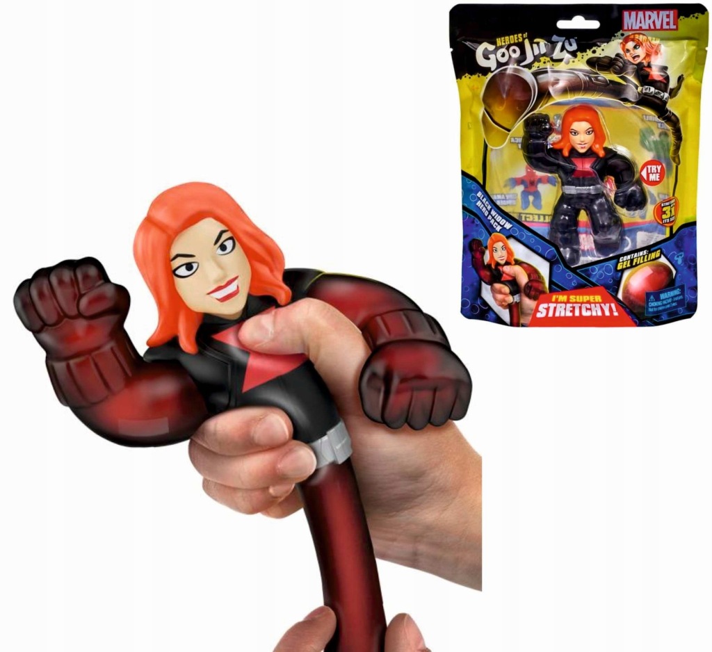 Goo Jit Zu Marvel ANTYSTRESOWA Czarna Wdowa BLACK WIDOW FIGURKA 18cm 4+