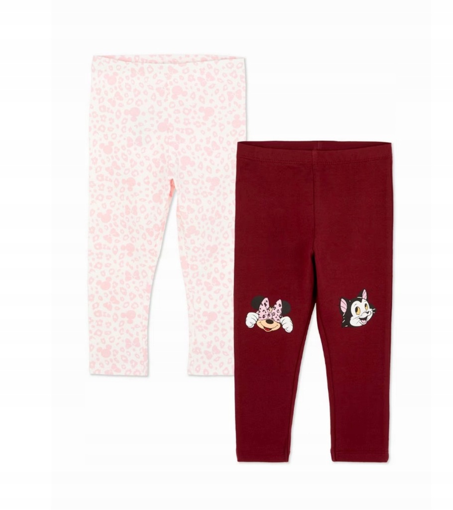 Leginsy legginsy długie 2-3 latka Primark 2pak 98 Myszka Minnie