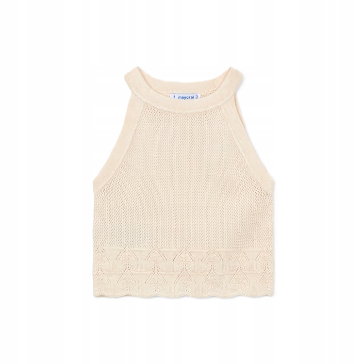 Bluzka Mayoral 3027.44 top trykotowy wiskozowy elegancki beżowy r.104