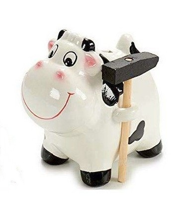 Skarbonka krówka z młotkiem w700b/4475