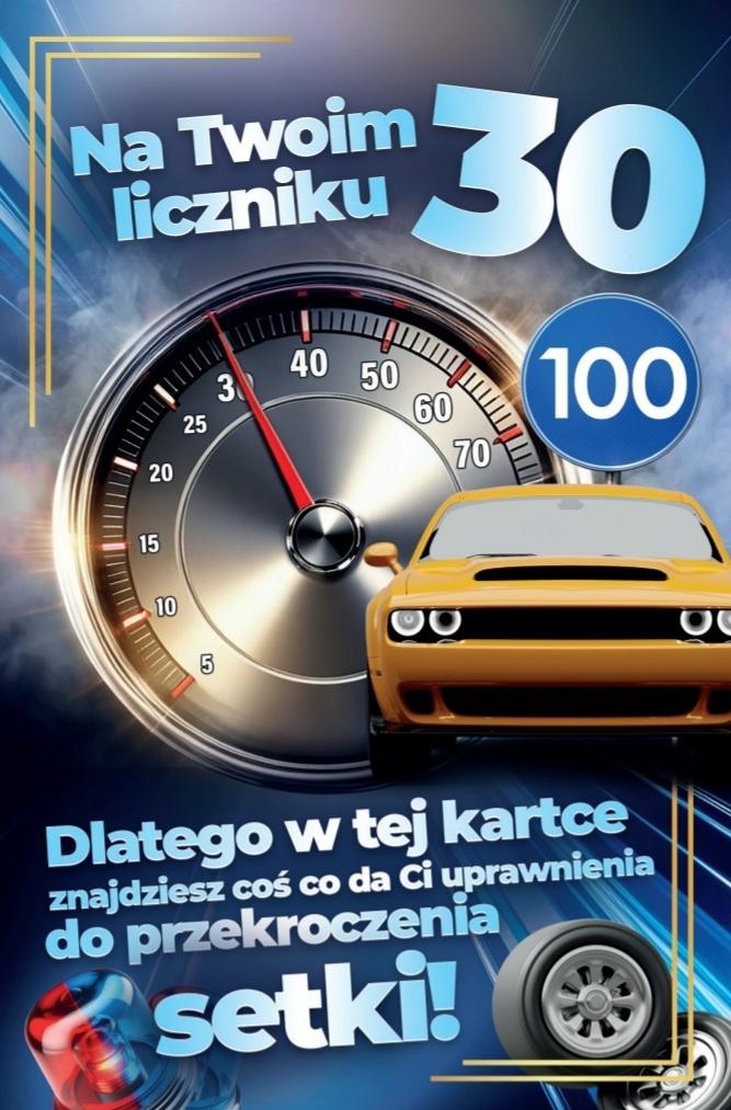 Karnet Prawo Jazdy 30 urodziny męskie