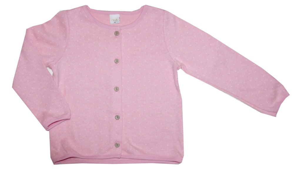 Sweter dziewczęcy rozpinany różowy ATUT - 104