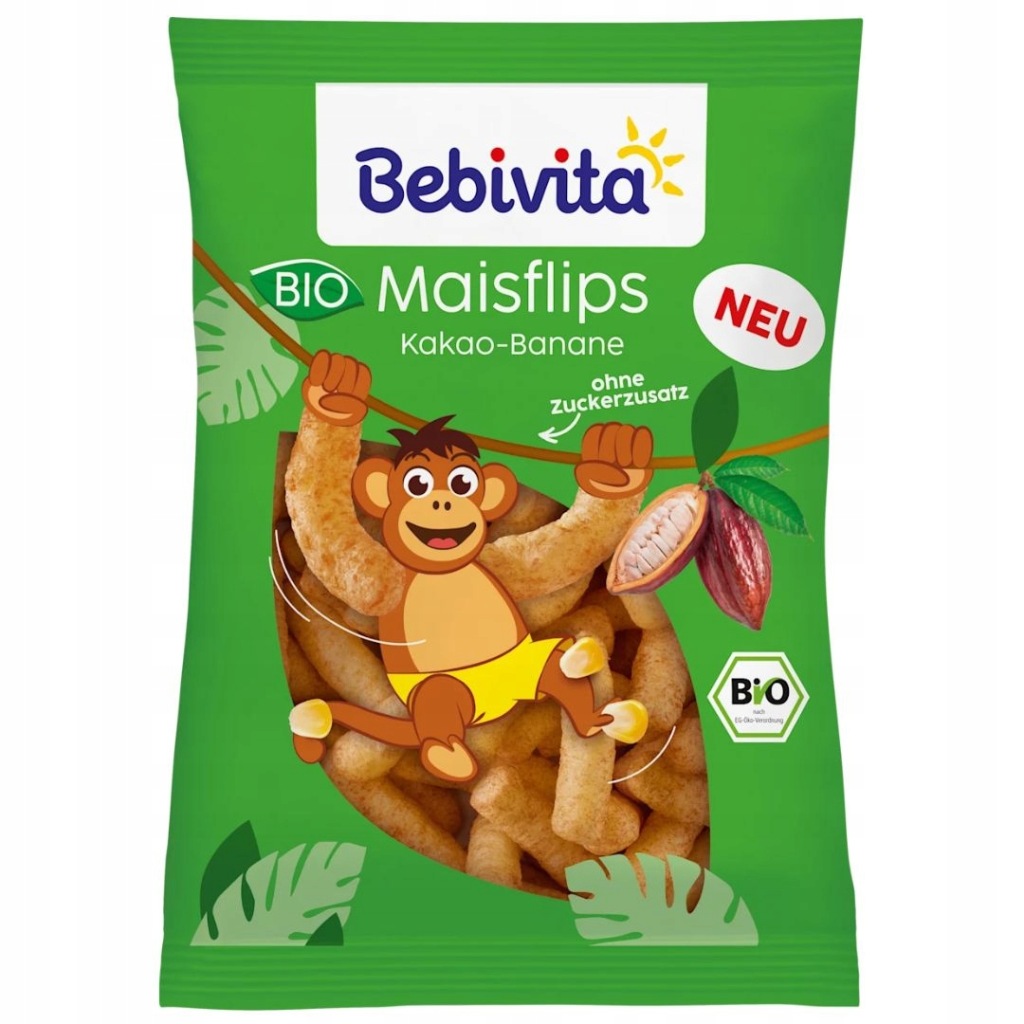 BEBIVITA CHRUPKI KUKURYDZIANO OWSIANE SERCA MALINA Z BANANEM 8m