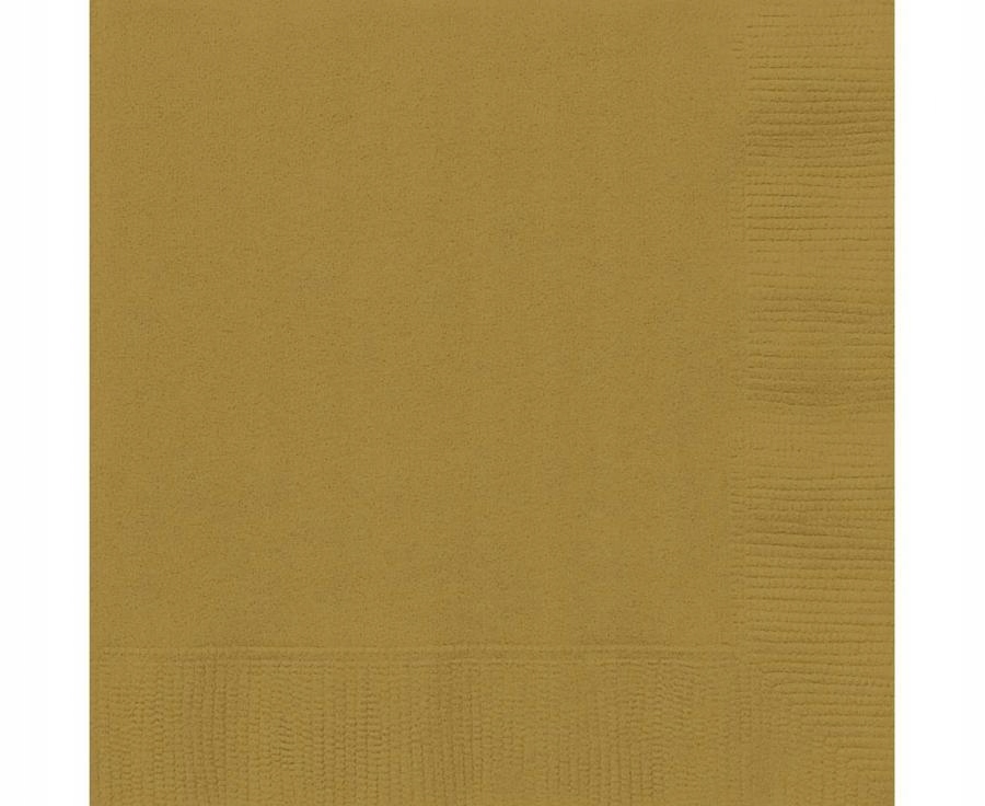 Serwetki papierowe unique 25x25 cm złote