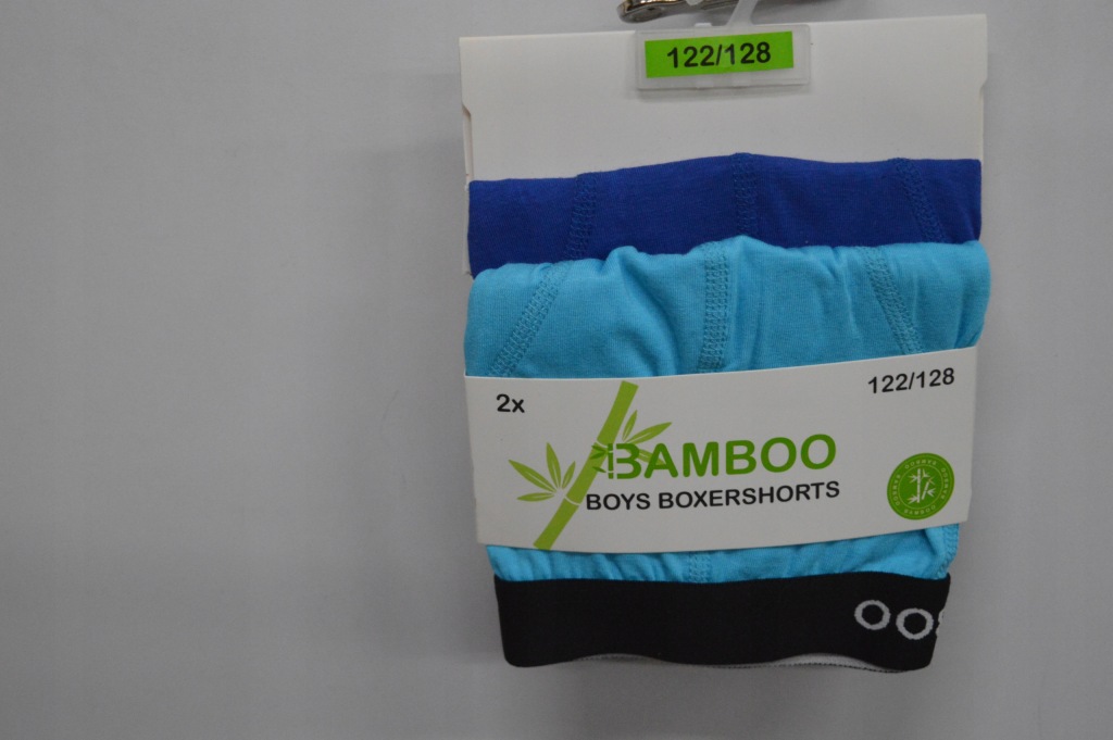 BAMBO Bokserki Majtki BAWEŁNA 2 sztuki r.122/128 Niebieski / Niebieski