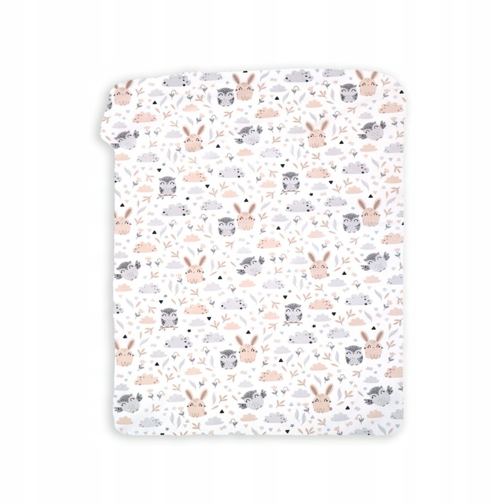 Poszewka 100x160 cm na kołdrę 100% bawełna - PRODUKT POLSKI króliczki sowy