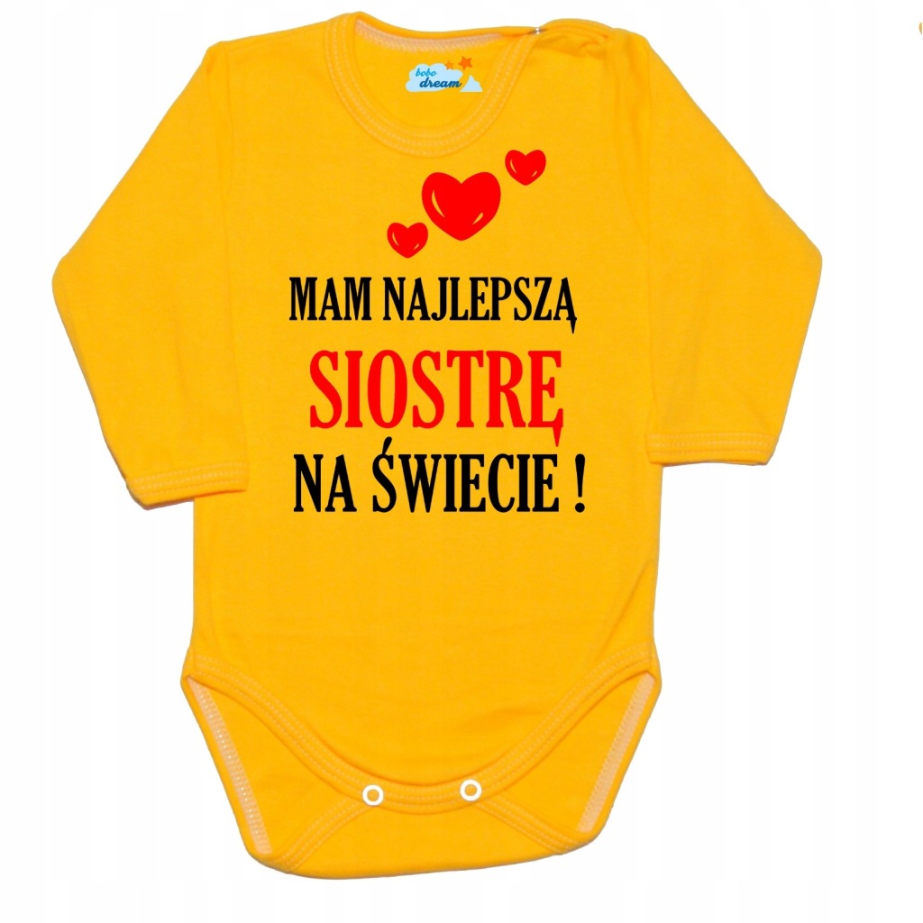 Body niemowlęce Mam najlepszą siostrę 68