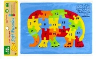 PUZZLE Klasyczne Do Układania PIANKOWY SŁONIK Dla Dzieci GRA Ćwiczy PAMIĘĆ