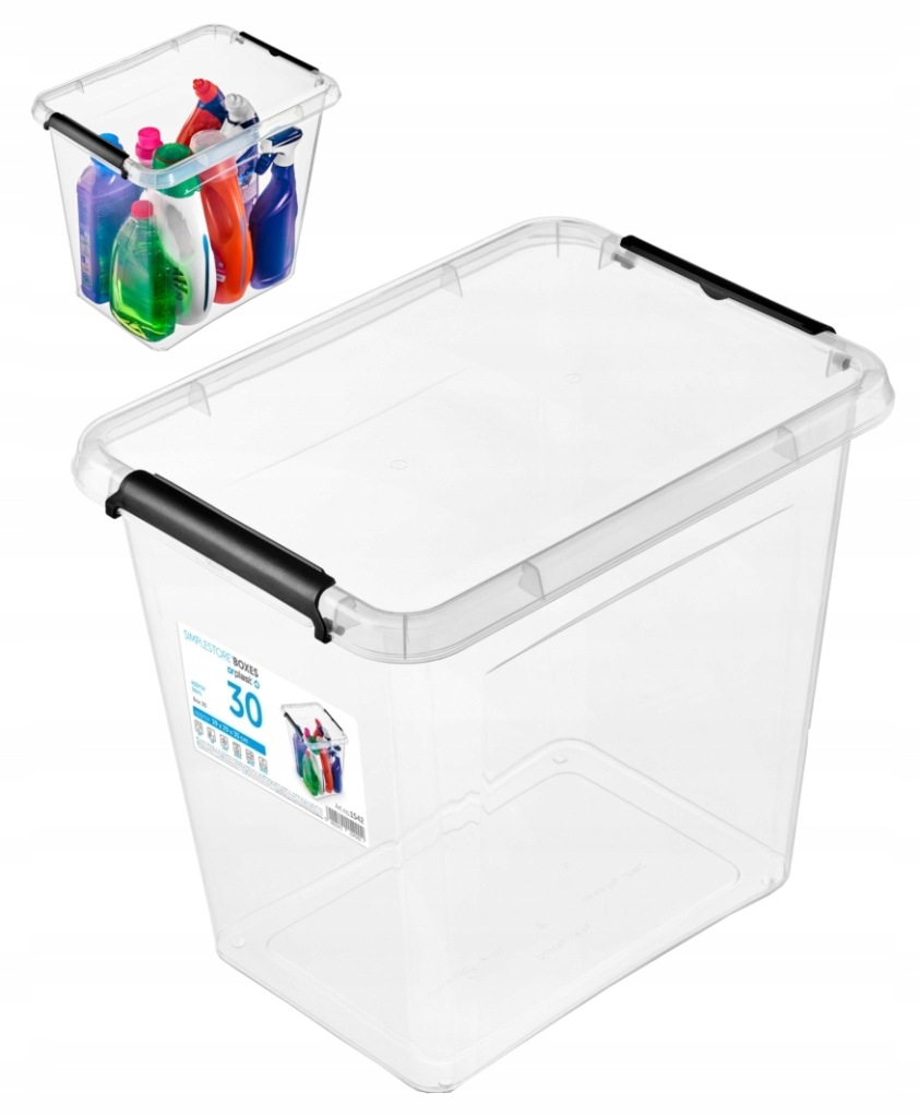 Pojemnik pudełko organizer z pokrywą 30 l