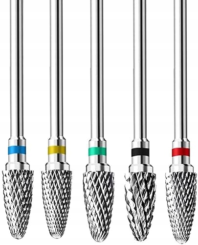 KOŃCÓWKI DO PAZNOKCI ZESTAW 5 SZTUK STAL WOLFRAMOWA MANICURE PEDICURE