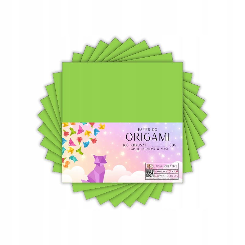 Papier origami 15x15 cm MaDam Creative 100 arkuszy