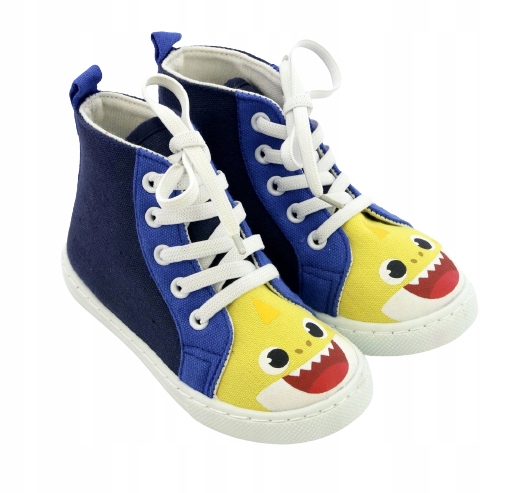 Trampki dziecięce chłopięce wysokie Buty sznurowane Pinkfong Baby Shark 24