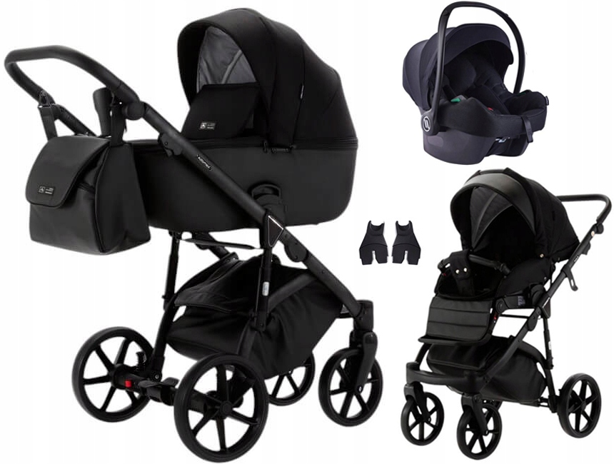 WÓZEK ADAMEX NOLA NATURA FOTELIK COSMO I-SIZE 3w1 11 CARBON