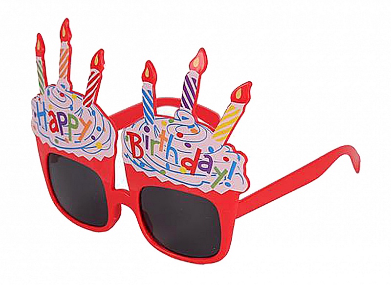 Okulary PARTY GO Happy Birthday 15cm mix kolorów 1szt
