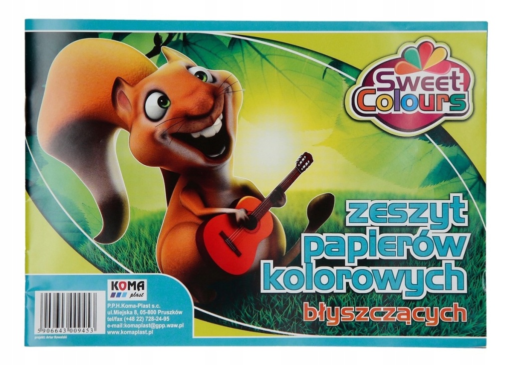 Zeszyt papierów kolorowych nabłyszczanych A5, Koma Plast