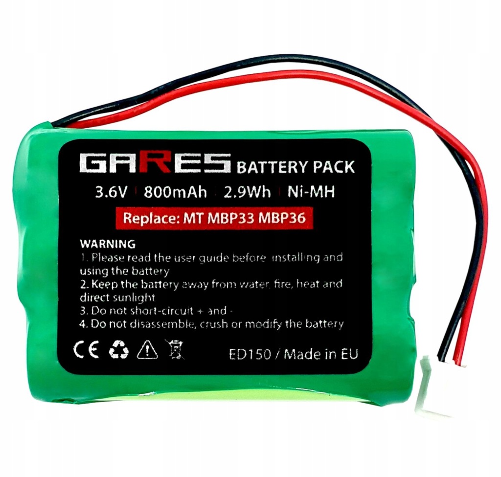 Akumulator Bateria NiMH do Motorola MBP33 MBP36 Graco 2795 3,6V 800mAh