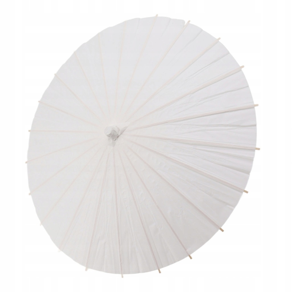 Parasol Papierowy dla Dzieci Styl Chiński Biały Bambusowy 58cm DIY Dekoracja